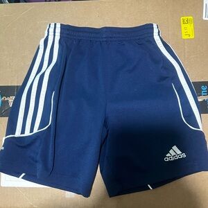 Adidas Kids Navy Blue Shorts with White Stripes